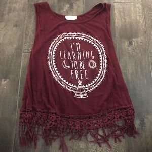 Red Boho Tank Top — really soft material!